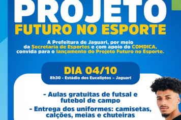 JAGUARI LANÇA PROJETO FUTURO DO ESPORTE COM FOCO EM CRIANÇAS E ADOLESCENTES