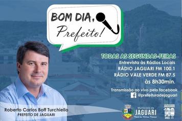 Acompanhe nesta Segunda-feira o programa: Bom dia, Prefeito!