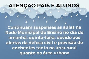 AULAS SEGUEM SUSPENSAS