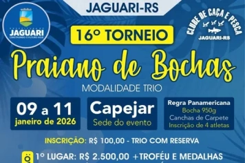 VEM AÍ MAIS UMA EDIÇÃO DO TORNEIO PRAIANO DE BOCHAS DE JAGUARI
