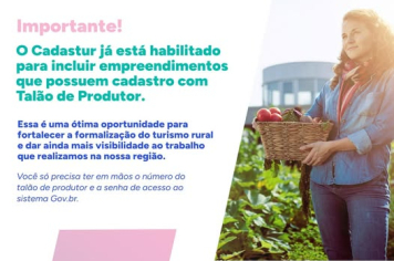 PASSO A PASSO PARA FAZER O CADASTRO NO CADASTUR – TURISMO RURAL (COM TALÃO DE PRODUTOR)