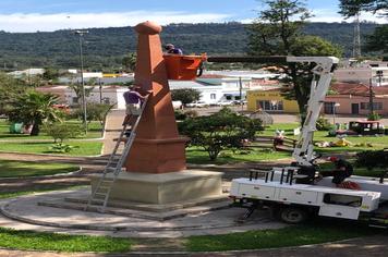 CONCLUÍDA MAIS UMA ETAPA DE RESTAURAÇÃO DO MONUMENTO DO DUQUE DE CAXIAS