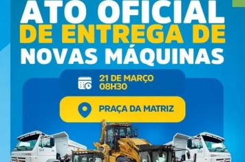  JAGUARI RECEBE NOVAS MÁQUINAS PARA FORTALECER OS SERVIÇOS NO MUNICÍPIO