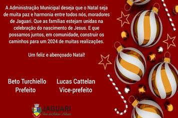 FELIZ NATAL A TODOS OS JAGUARIENSES