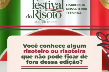  VEM AÍ O 2º FESTIVAL DO RISOTO DE JAGUARI – EDIÇÃO 2026