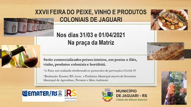 JAGUARI TERÁ MAIS UMA FEIRA DO PEIXE NOS DIAS 31/03 E 01/04