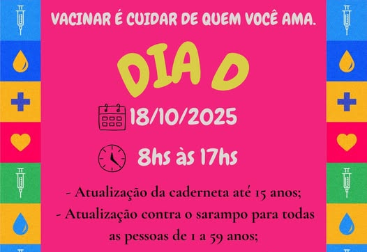 DIA D DE VACINAÇÃO EM JAGUARI ACONTECE NESTE SÁBADO, 18 DE OUTUBRO