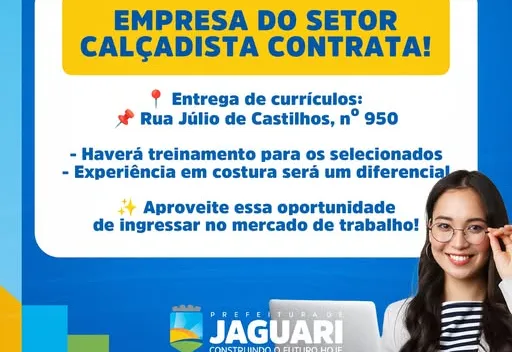 VAGAS DE EMPREGO EM JAGUARI