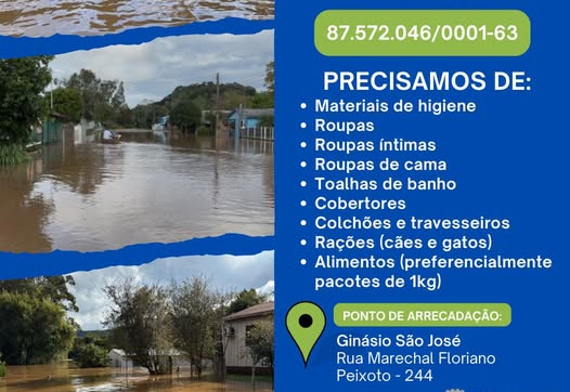COMUNICADO OFICIAL – ARRECADAÇÃO DE DOAÇÕES